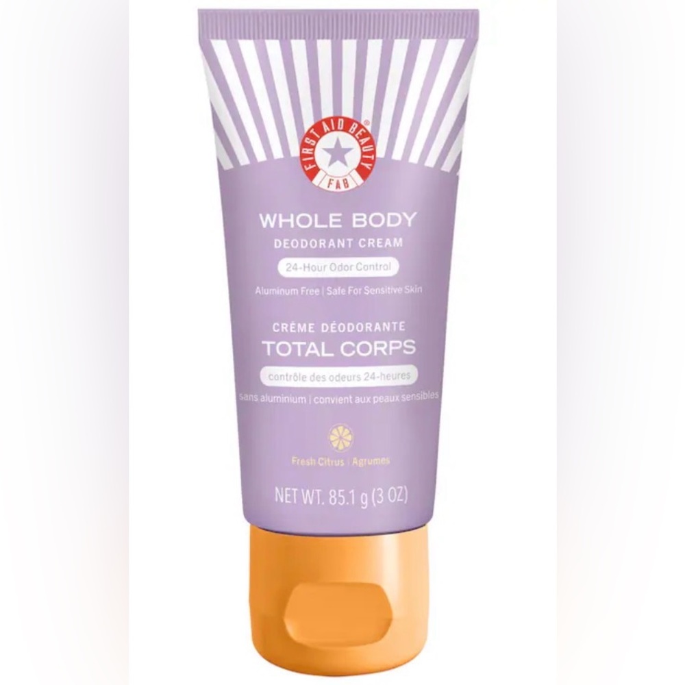 First Aid Beauty Whole Body Deodorant Cream - Purple and Yellow